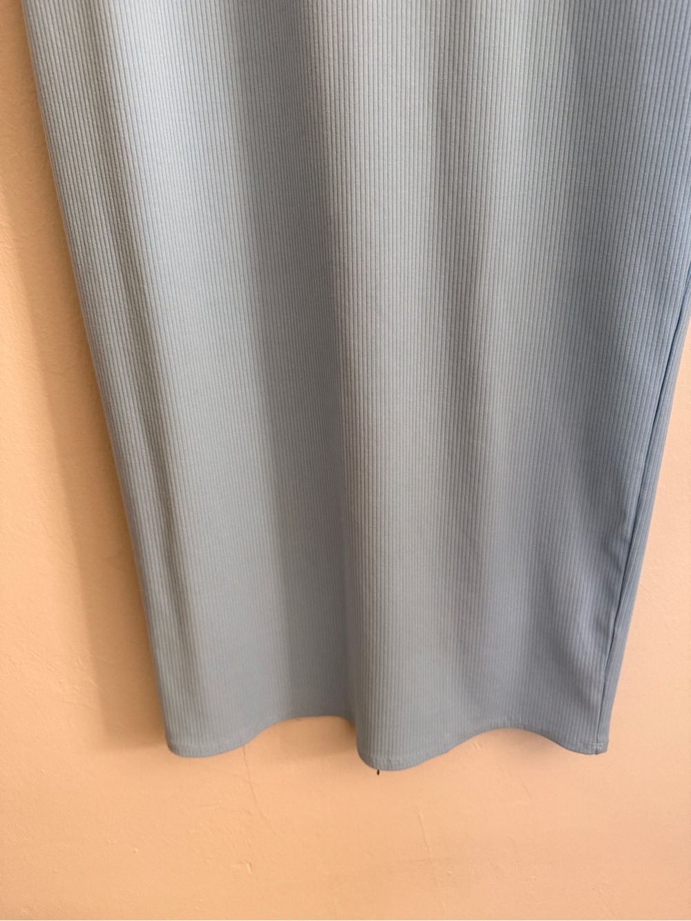 bebe Light Blue Ribbed Bodycon Midi Dress Sz L - Picture 5 of 10